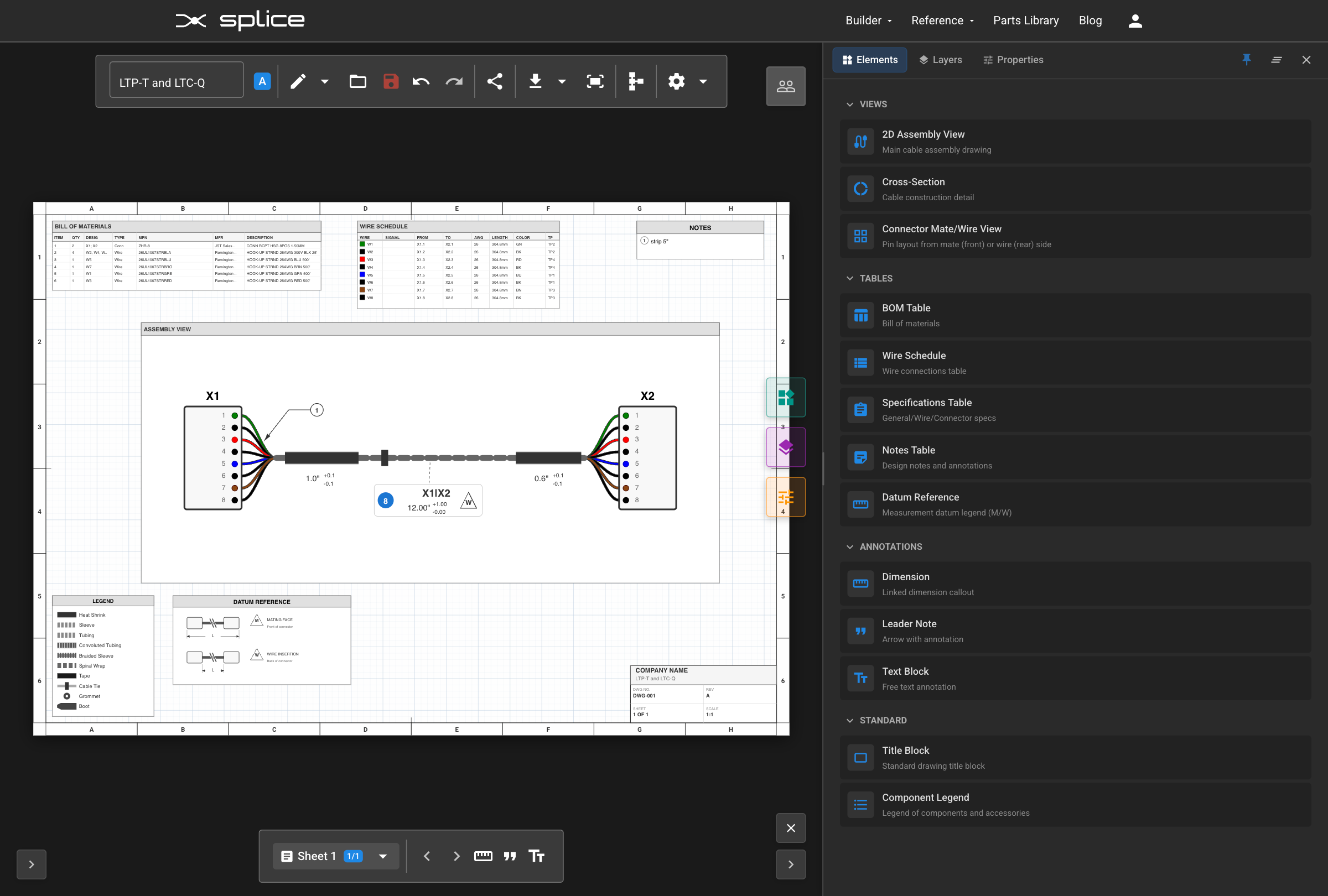 Layout View - Manufacturing documentation in Splice