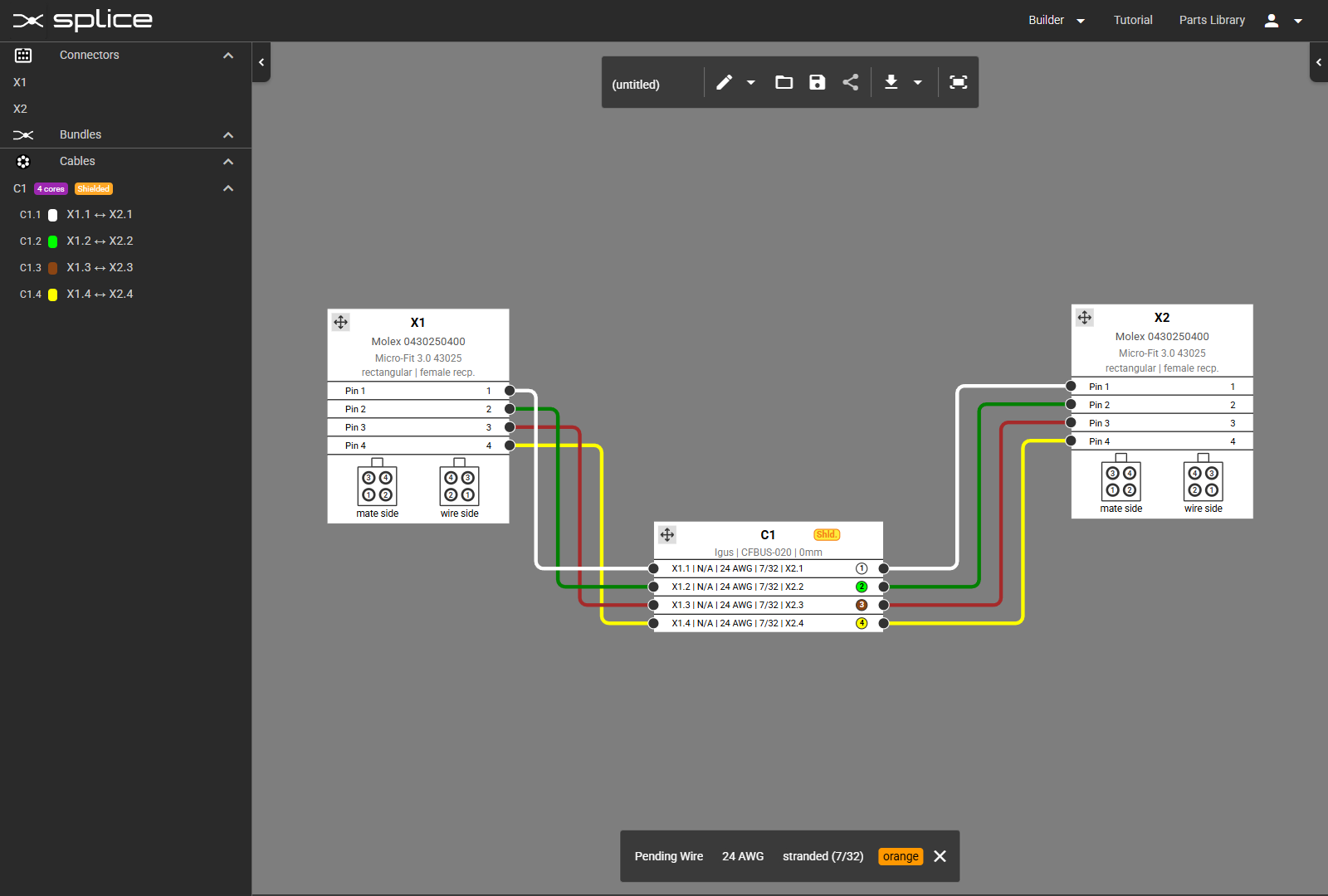 Complete Harness with CFBUS-020 Cable